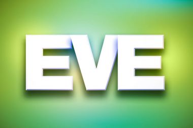 Havva Tema Word Art renkli arka plan üzerinde