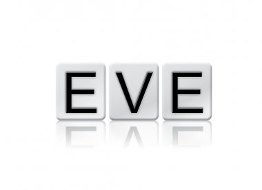 Havva kavramı üzerinde beyaz izole Word döşenir