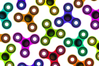 Spinner odak oyuncak renkli arka plan illüstrasyon kıpır