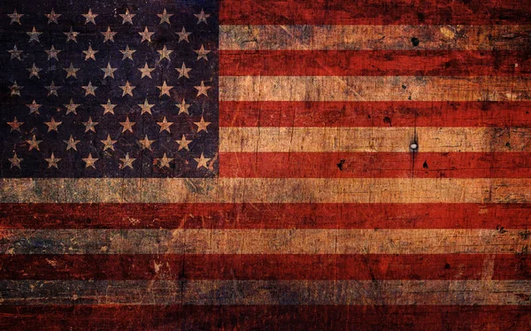 ヴィンテージの古いグランジ アメリカ国旗 — ストック写真