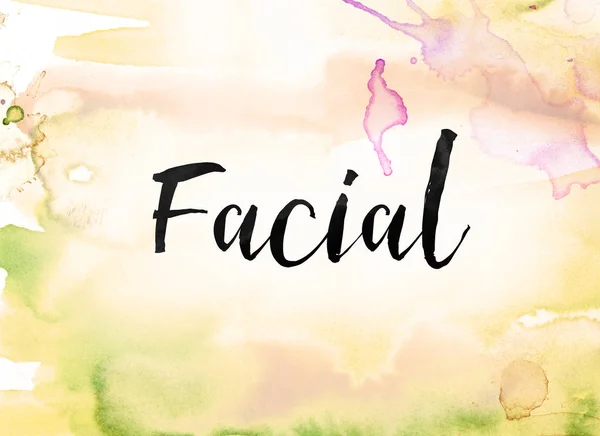 Conceito Facial Aquarela e Tinta Pintura — Fotografia de Stock