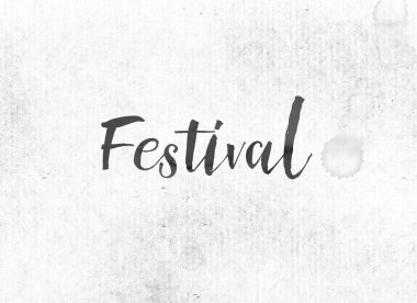 Festival kavramı mürekkep Word ve Tema boyalı