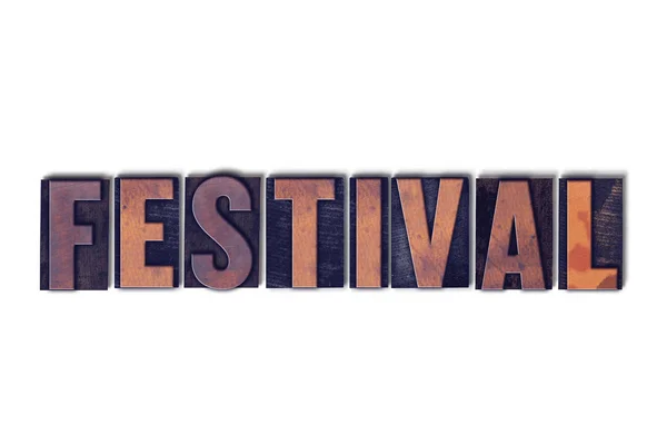 Festival Concept Isolated Letterpress Word — Stock Photo, Image