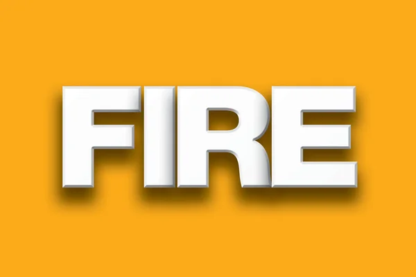 Fire Theme Word Art on Colorful Background