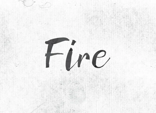 インク単語やテーマを描いた火の概念 — ストック写真