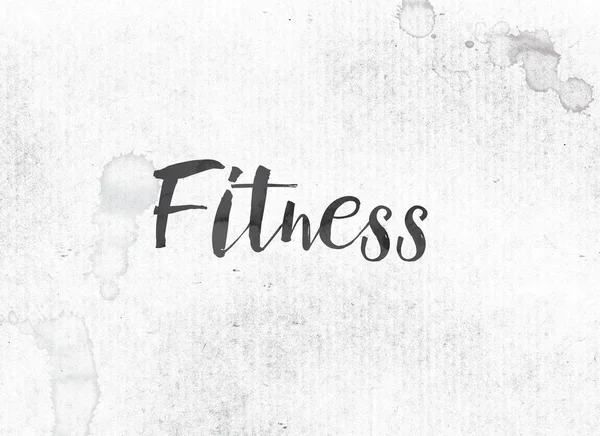 Koncepcja fitness pomalowane tuszem słowo i tematu — Zdjęcie stockowe