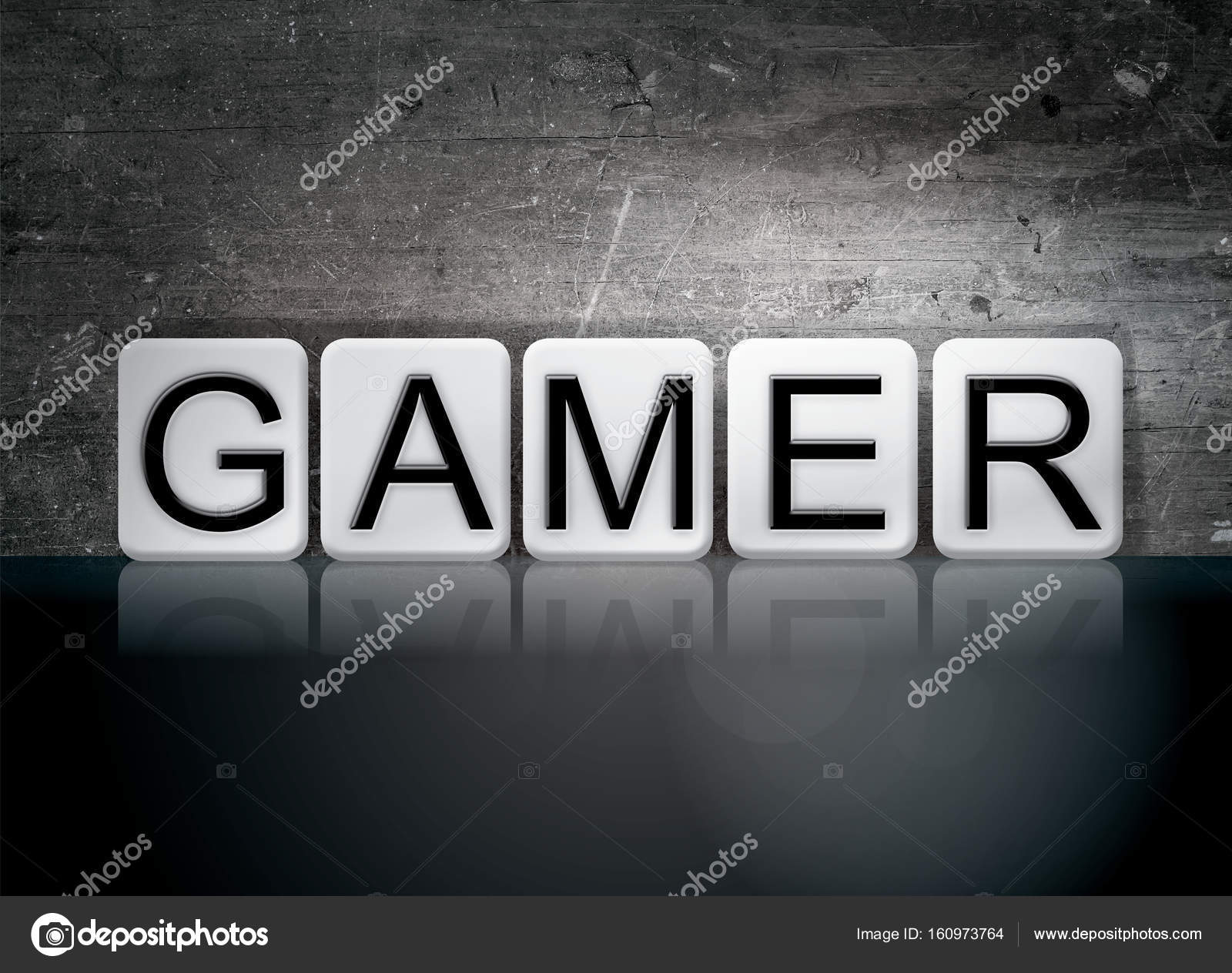 Conceito Gamer Azulejos Palavra Fotografias De Stock