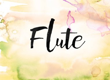 Flüt kavramı suluboya ve mürekkep boyama