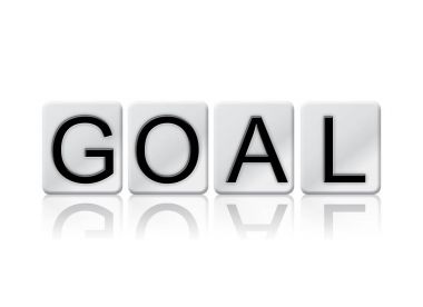 Kiremitli Word üzerinde beyaz izole hedef kavramı