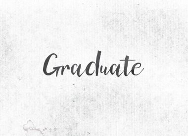 Lisansüstü kavramı mürekkep Word ve Tema boyalı