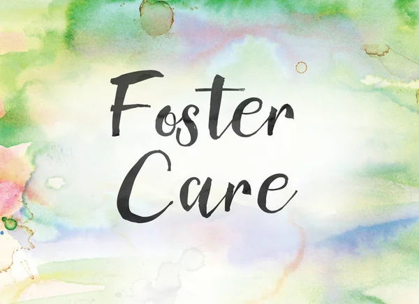 Foster Care Concept Watercolor and Ink Painting — Stock Photo, Image