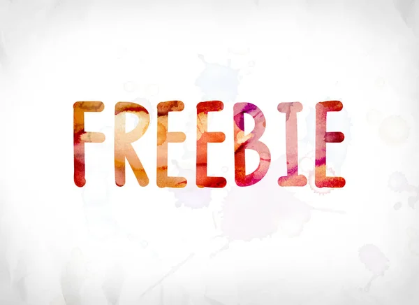 Freebie Concept Painted Watercolor Word Art — Stock Photo, Image
