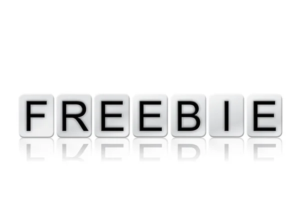 Freebie koncepcja na białym tle kafelkami Word — Zdjęcie stockowe