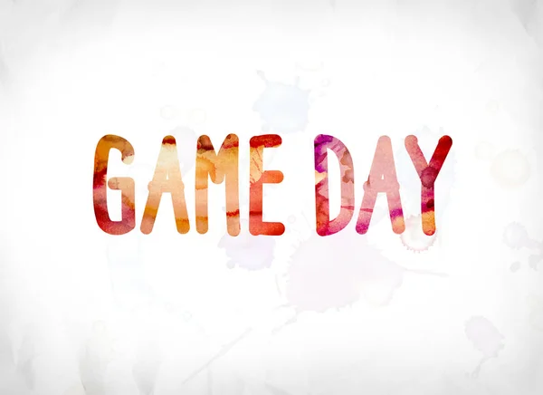 Game Day Concept Painted Watercolor Word Art