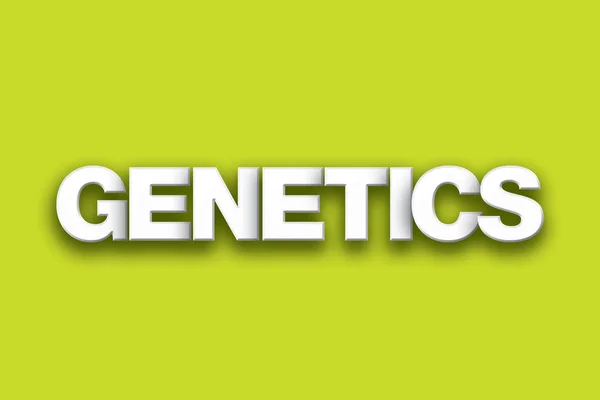 Genetik Tema Word Art renkli arka plan üzerinde — Stok fotoğraf