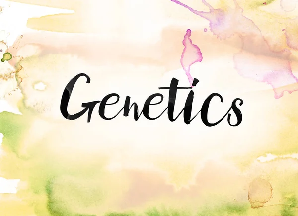 遗传学概念水彩和水墨 — 图库照片
