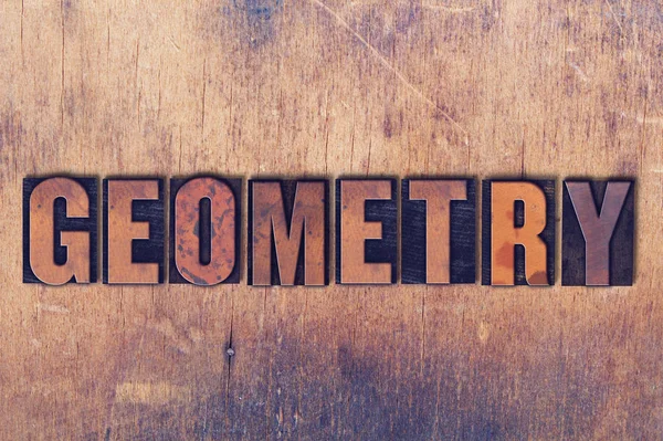 Tema Geometría Letterpress Word on Wood Background —  Fotos de Stock