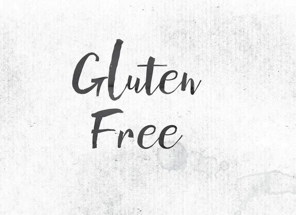 Gluten vrije Concept schilderde inkt Word en thema — Stockfoto
