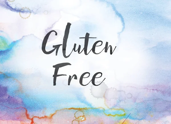 Glutenfreies Konzept Aquarell und Tuschemalerei — Stockfoto