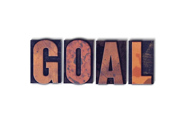 Goal Concept Isolated Letterpress Word — Stock Photo, Image