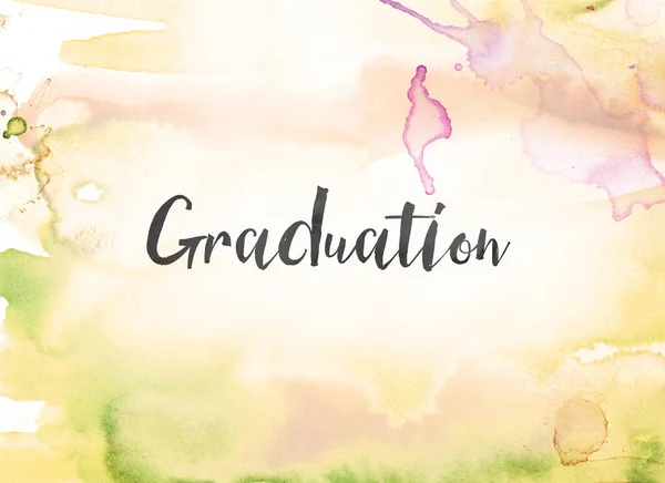 Graduation Concept Watercolor and Ink Painting — Stock Photo, Image