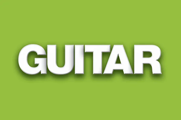 Tema de guitarra Word Art sobre fondo colorido —  Fotos de Stock