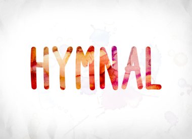 Sulu Boya Word Art boyalı ilahi kitabı kavramı