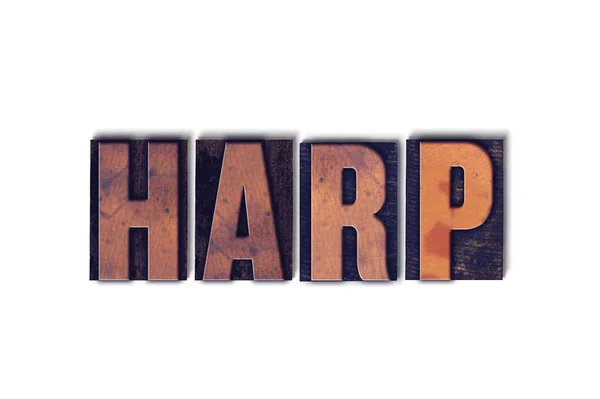 Harfa koncepcja na białym tle Word druki — Zdjęcie stockowe