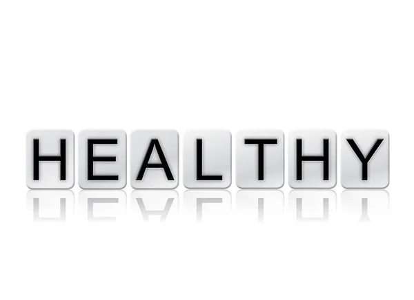 Healthy Concept Tiled Word Isolated on White — Stock Photo, Image