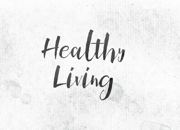 健康的な生活の概念のインク単語やテーマを描いた — ストック写真