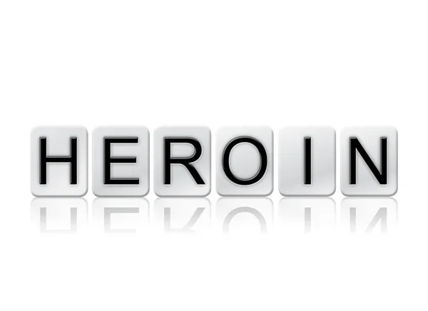 Concepto de heroína palabra azulada aislada en blanco — Foto de Stock
