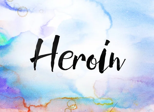 Heroinu koncept akvarel a tušové malby — Stock fotografie