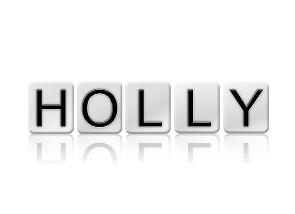 Holly Concepto Azulejos palabra aislada en blanco —  Fotos de Stock