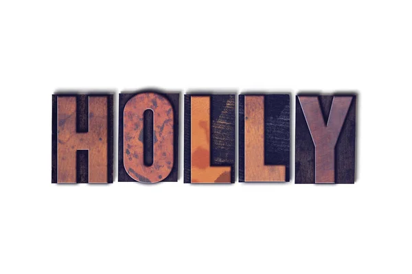 Holly konceptet isolerade boktryck Word — Stockfoto