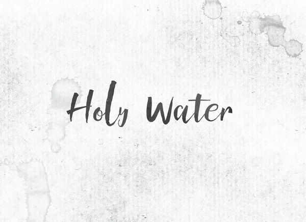Conceito de água benta pintado tinta palavra e tema — Fotografia de Stock
