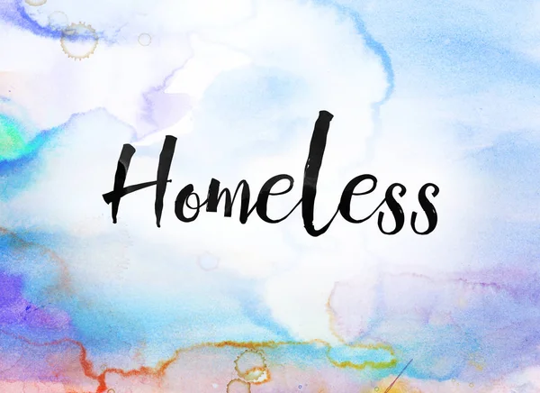 Homeless Concept Watercolor and Ink Painting — Stock Photo, Image