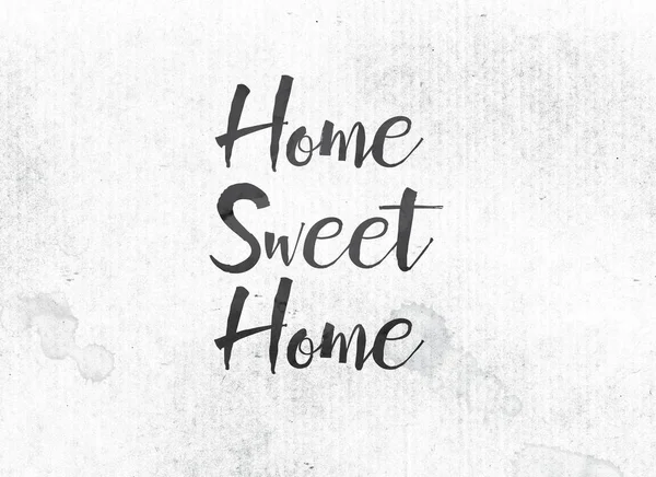 Home Sweet Home Concept målade bläck Word och tema — Stockfoto