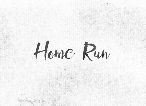 Home Run koncepcja malowane tuszem słowo i tematu — Zdjęcie stockowe