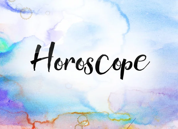 Horoscoop Concept aquarel en inkt schilderij — Stockfoto