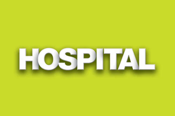Hospital Theme Word Art on Colorful Background — Stock Photo, Image