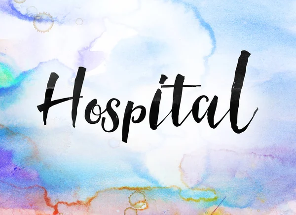 Concepto de hospital Acuarela y pintura de tinta — Foto de Stock