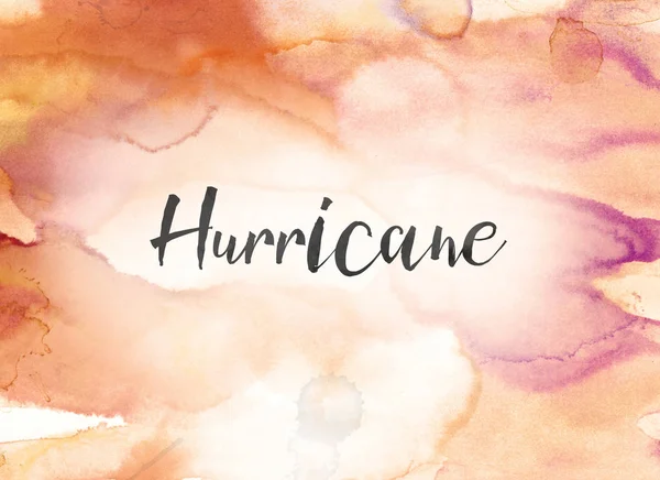Conceito de furacão Aquarela e pintura de tinta — Fotografia de Stock