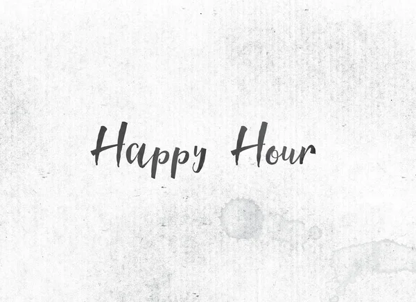 Happy Hour Concept Painted Ink Word and Theme — Stock Photo, Image