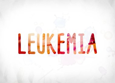 Sulu Boya Word Art boyalı lösemi kavramı