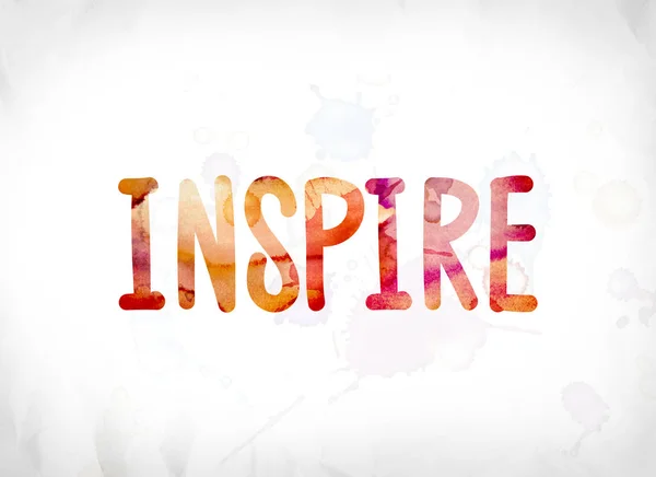Inspire Concept Painted Watercolor Word Art — Stock Photo, Image