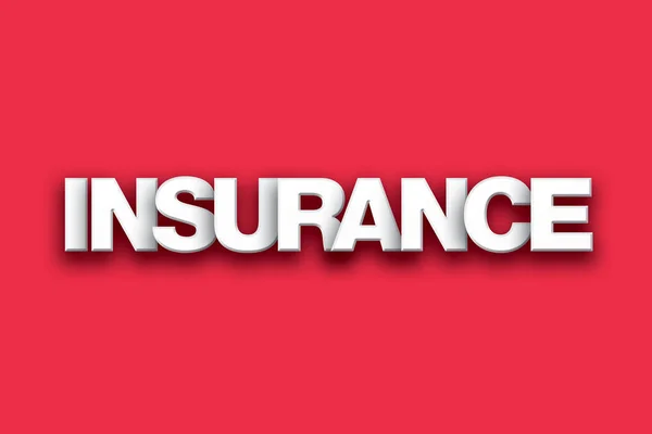 Tema de seguro Word Art sobre fondo colorido —  Fotos de Stock