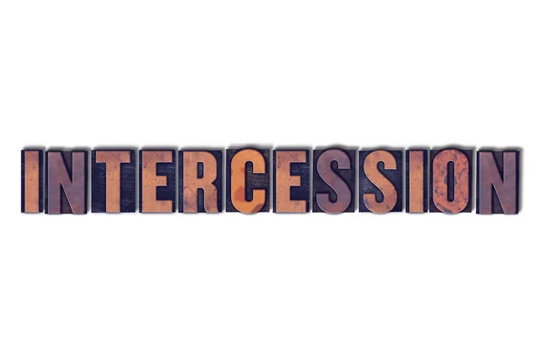 Inercession Concept Isolé Letterpress Word — Photo