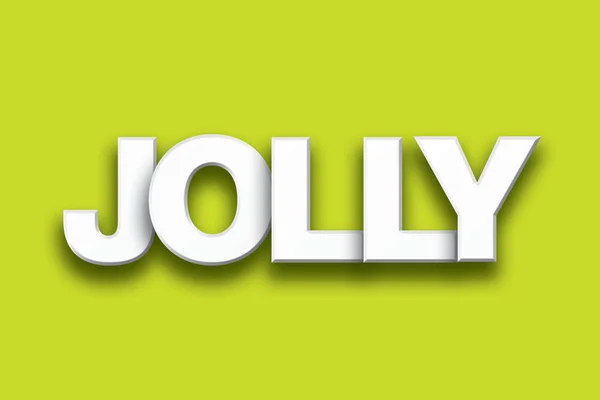 Tema Jolly Word Art sobre fondo colorido — Foto de Stock