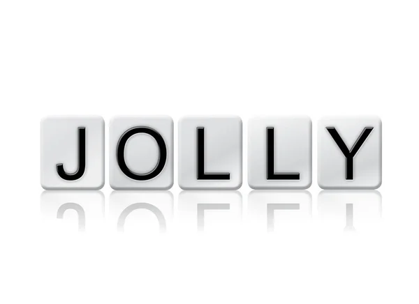 Jolly Concept betegelde Word geïsoleerd op wit — Stockfoto