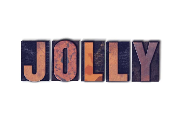 Jolly koncept izolovaných knihtisk slovo — Stock fotografie